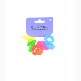 10 Pcs Spiral Hair Elastic TPU Telephone Line Hair Tie
