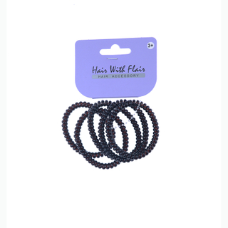 5 Pcs Spiral Hair Elastic TPU Telephone Line Hair Tie