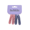 4 Pcs Spiral Hair Elastic TPU Telephone Line Hair Tie