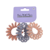 3 Pcs Spiral Hair Elastic TPU Telephone Line Hair Tie