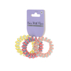 3pcs 2 color Spiral Hair Elastic TPU Telephone Line Hair Tie