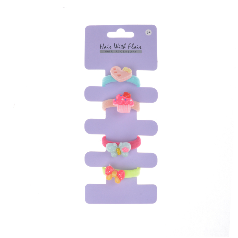 4 Pcs Hair Ponytail Holder Hair Elastic for Girl