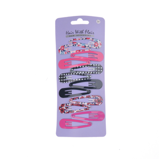 12 Pcs Pringted Hair Clips Moon Metal Clips for Girl