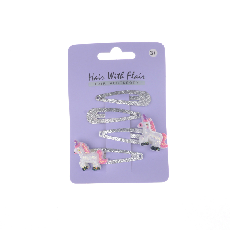 4 Pcs Shape Hair Clips Metal Clips for Girl