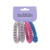 4 Pcs Spiral Hair Elastic TPU Telephone Line Hair Tie