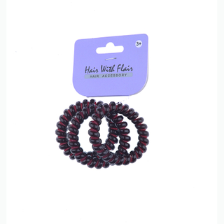 3 Pcs Spiral Hair Elastic TPU Telephone Line Hair Tie