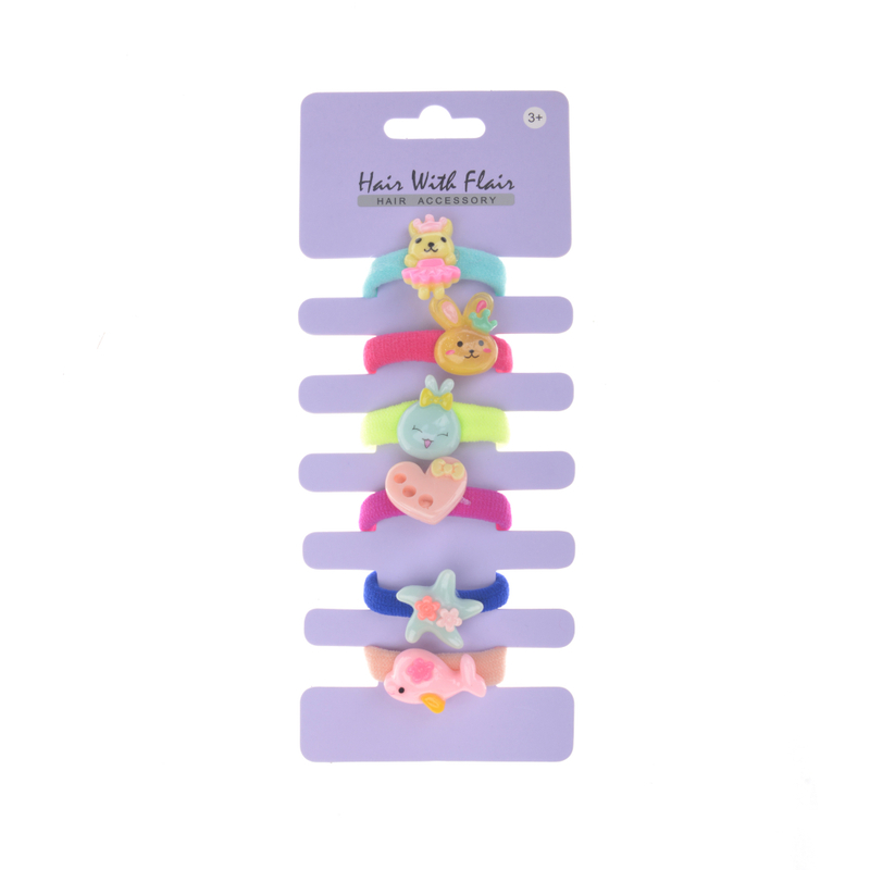 6 Pcs Hair Ponytail Holder Hair Elastic for Girl