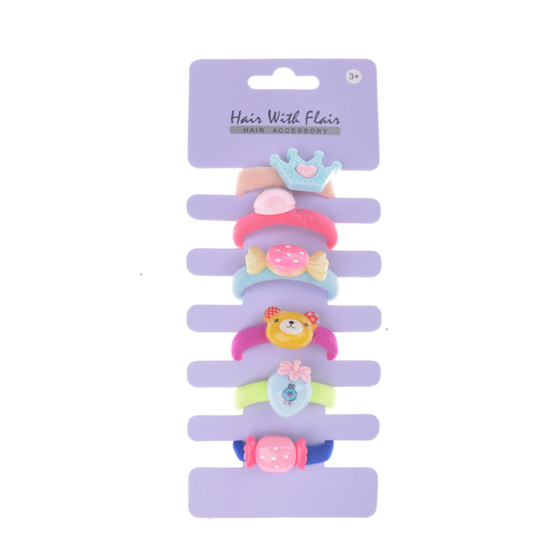 6 Pcs Hair Ponytail Holder Hair Elastic for Girl