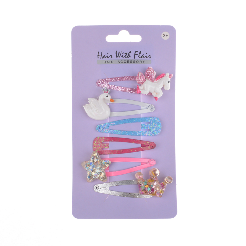 6 Pcs Hair Clips Metal Clips for Girl