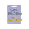 2 Pcs Crown Shape Shape Hair Clips Metal Clips for Girl