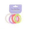 4 Pcs Spiral Hair Elastic TPU Telephone Line Hair Tie