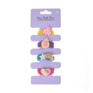 4 Pcs Hair Ponytail Holder Hair Elastic for Girl