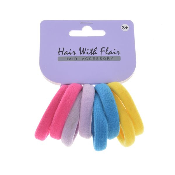 Bright color cotton elastic hair band ponytail holders for girl