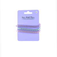 3 Pcs Spiral Hair Elastic TPU Telephone Line Hair Tie