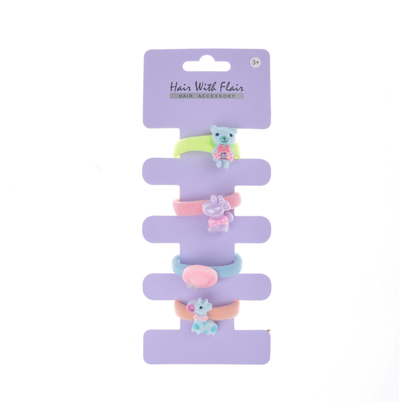 4 Pcs Hair Ponytail Holder Hair Elastic for Girl