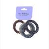 4 Pcs Spiral Hair Elastic TPU Telephone Line Hair Tie