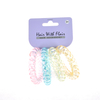 4 Pcs Spiral Hair Elastic TPU Telephone Line Hair Tie