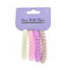 4 Pcs Spiral Hair Elastic TPU Telephone Line Hair Tie