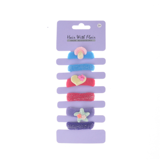 6 Pcs Hair Ponytail Holder Hair Elastic for Girl