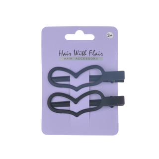 2 Pcs Black Big Hair Clips Metal Clips for Girl