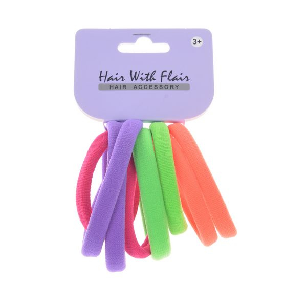 Bright color cotton elastic hair band ponytail holders for girl