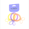 3 Pcs Spiral Hair Elastic TPU Telephone Line Hair Tie