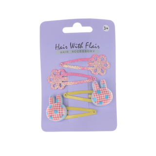 4 Pcs Rainbow Hair Clips Metal Clips for Girl