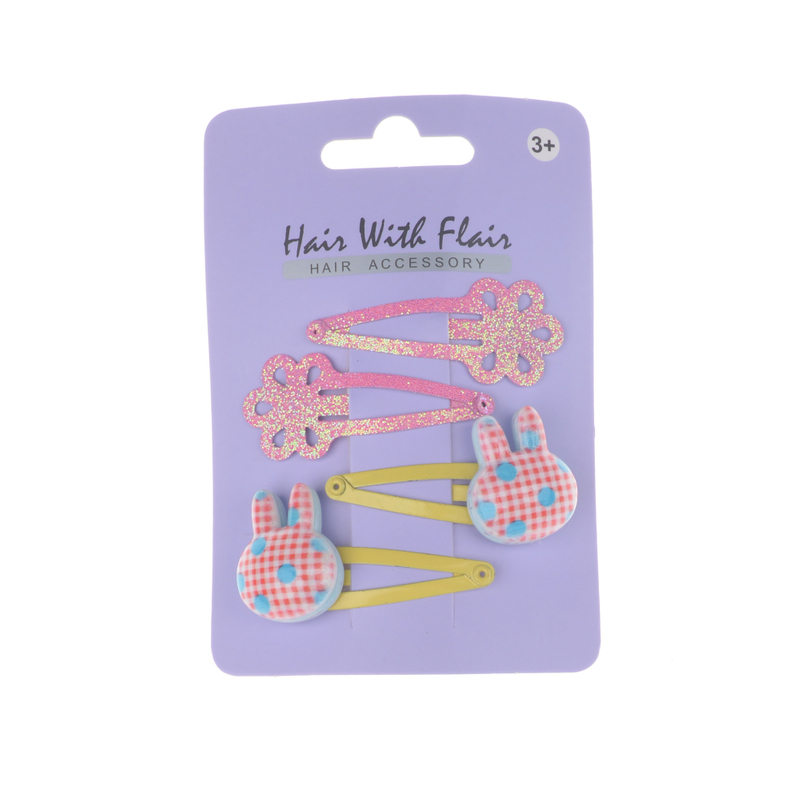 4 Pcs Rainbow Hair Clips Metal Clips for Girl