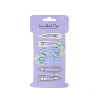 6 Pcs Hair Clips Moon Metal Clips for Girl