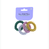 4 Pcs Spiral Hair Elastic TPU Telephone Line Hair Tie