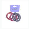 4 Pcs Spiral Hair Elastic TPU Telephone Line Hair Tie