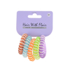 5 Pcs Spiral Hair Elastic TPU Telephone Line Hair Tie