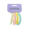 4 Pcs Spiral Hair Elastic TPU Telephone Line Hair Tie