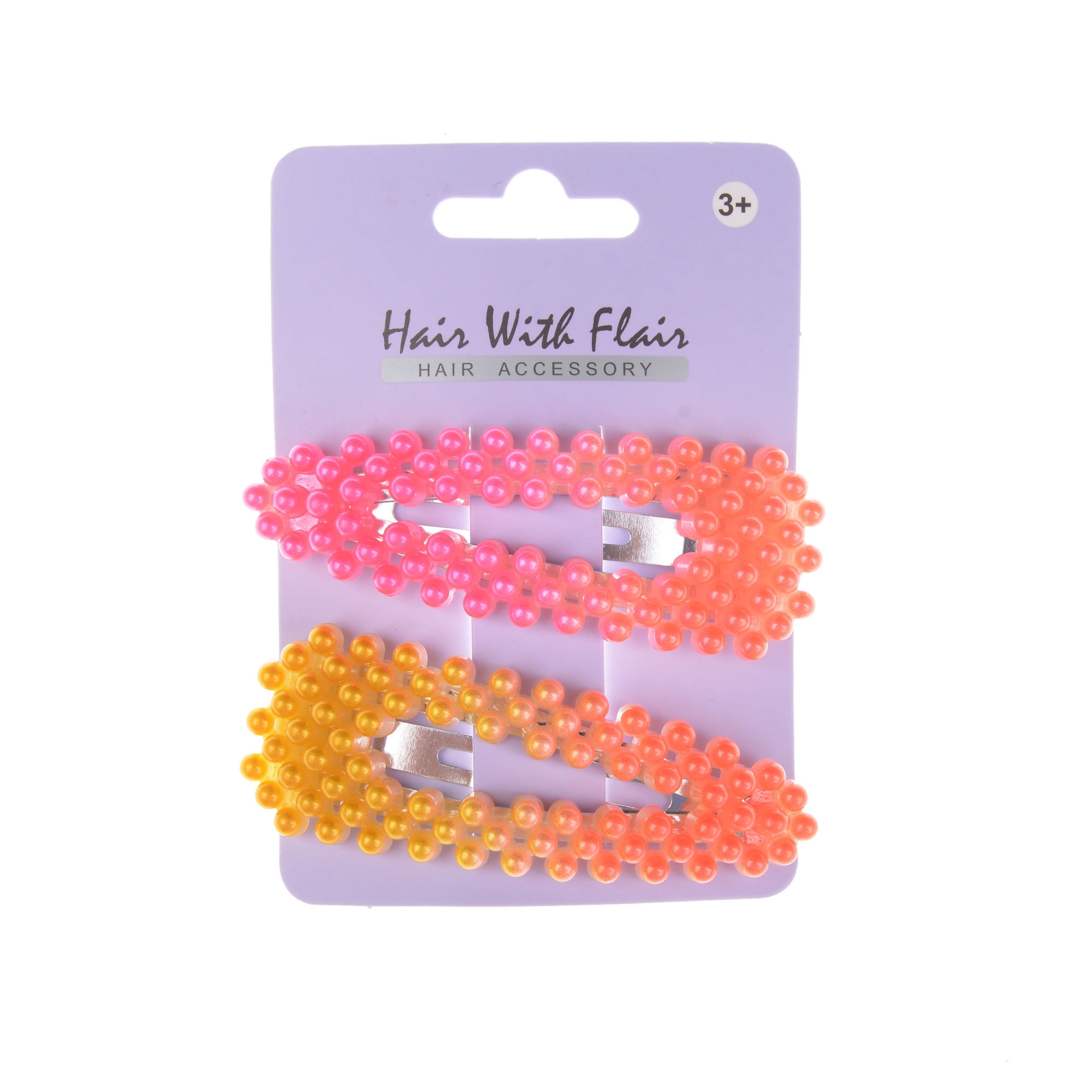 2 Pcs Big Pearl Hair Clips Metal Clips for Girl