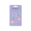 4 Pcs Bright Color Hair Clips Moon Metal Clips for Girl