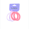 4 Pcs Spiral Hair Elastic TPU Telephone Line Hair Tie