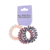 3pcs 2 color Spiral Hair Elastic TPU Telephone Line Hair Tie