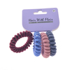 4 Pcs Spiral Hair Elastic TPU Telephone Line Hair Tie