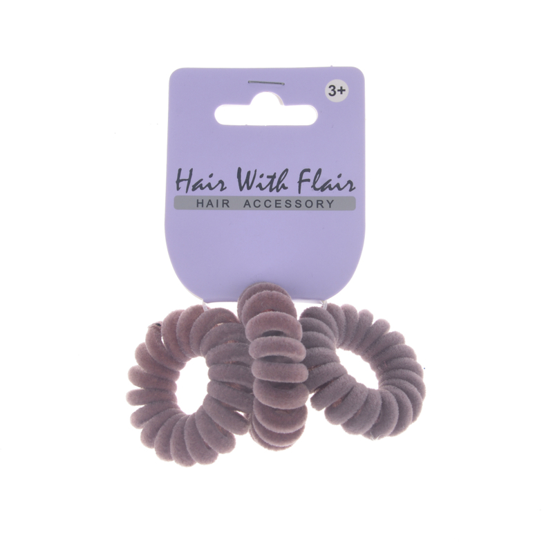 3 Pcs Spiral Hair Elastic TPU Telephone Line Hair Tie