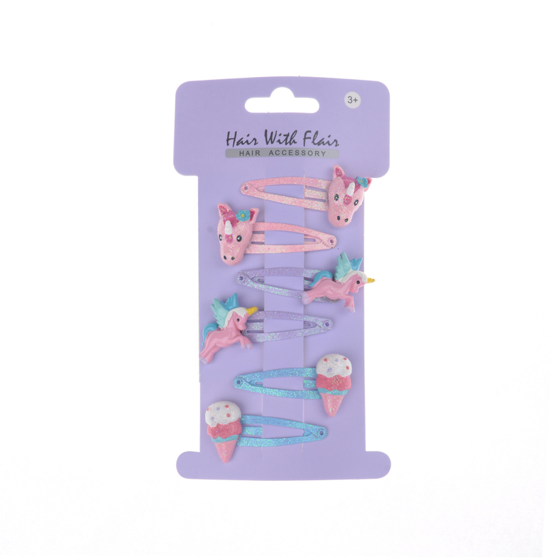 6 Pcs Hair Clips Metal Clips for Girl