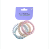 4 Pcs Spiral Hair Elastic TPU Telephone Line Hair Tie