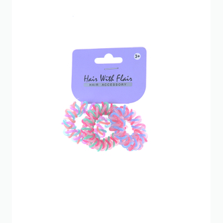 3 Pcs Spiral Hair Elastic TPU Telephone Line Hair Tie