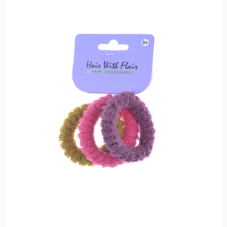 3 Pcs Spiral Hair Elastic TPU Telephone Line Hair Tie