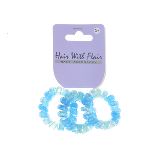 3 Pcs Spiral Hair Elastic TPU Telephone Line Hair Tie