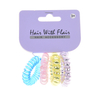 4 Pcs Spiral Hair Elastic TPU Telephone Line Hair Tie