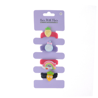 4 Pcs Hair Ponytail Holder Hair Elastic for Girl