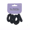 4 Pcs Spiral Hair Elastic TPU Telephone Line Hair Tie with Pearl