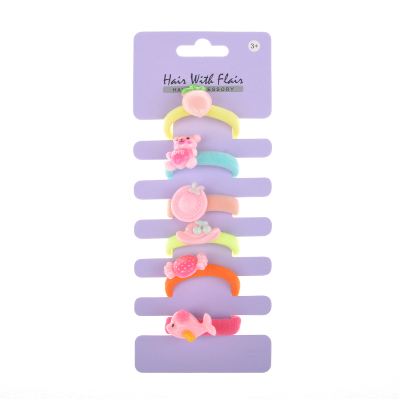 6 Pcs Hair Ponytail Holder Hair Elastic for Girl