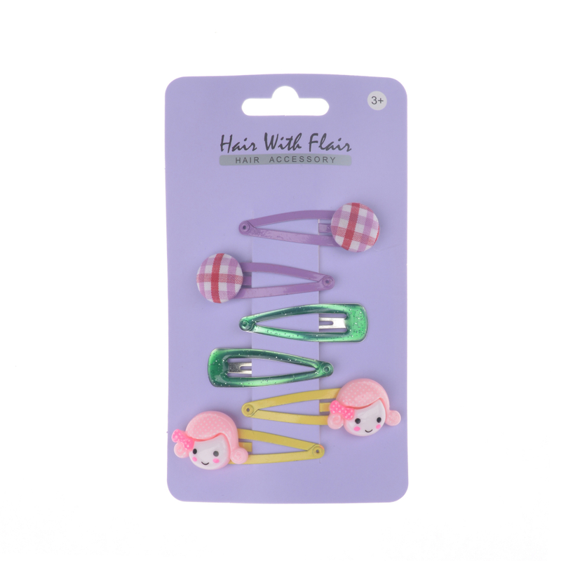 6 Pcs Hair Clips Metal Clips for Girl