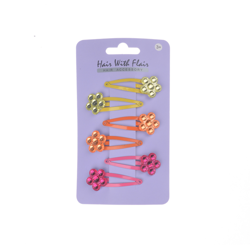 6 Pcs small size Hair Clips Metal Clips for Girl
